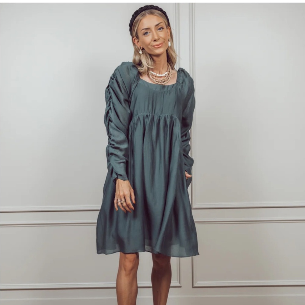 Shop Stevie Teal Mini Dress